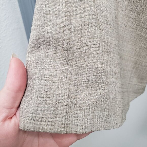 Laundry by Shelli Segal‎ Women's Tan Crosshatch Embroidered Flared Hem Skirt 0 - Picture 2 of 6